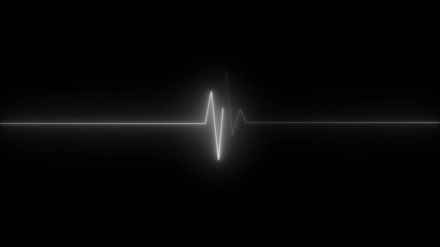Abstract digital heartbeat signal icon illustration,on alpha transparent background.