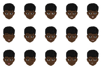 The emotional states of the cute African child.