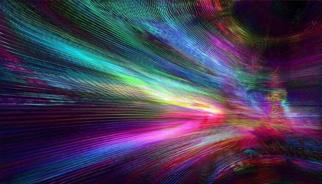 neon glitch texture with scanline distortion and chromatic aberration artifacts abstract digital noise background with signal corruption for rave poster club flyer and electronic music design
