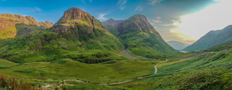 Glencoe the iconic range of mountains in the Scottish Highlands