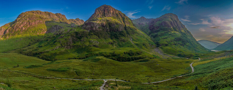 Glencoe the iconic range of mountains in the Scottish Highlands