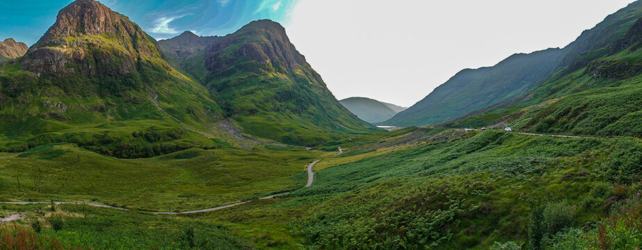 Glencoe the iconic range of mountains in the Scottish Highlands
