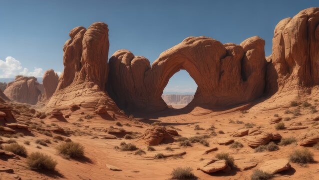 Desert sandstone archway