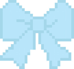Fototapeta premium Bow Pixel Kawaii Ribbon
