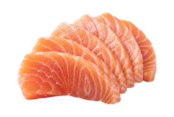 Sliced salmon fillet isolated on transparent background © Png Stock Pro