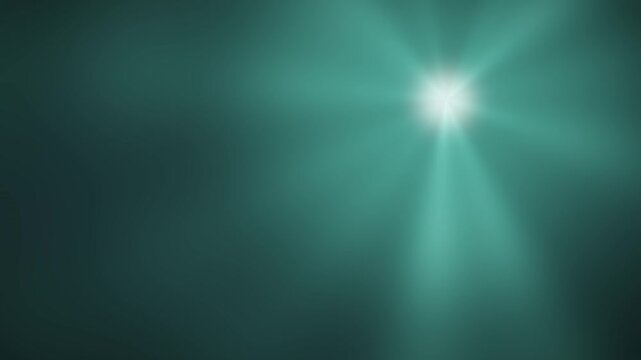 Volumetric light rays radiating god ray beams abstract dark background seamless loop in deep teal tones