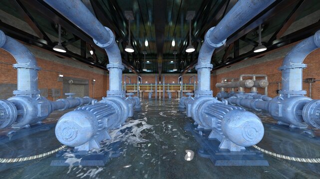 貯蔵施設　3DCGレンダリング
