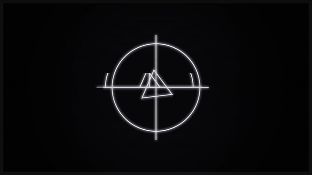Digital glitch target reticle animation with chromatic aberration