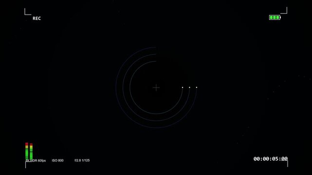 Camera recording interface hud with digital viewfinder and data