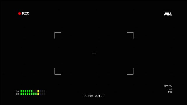 Digital video camera viewfinder interface with recording indicator