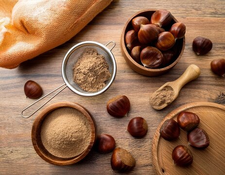 accessories utilized in the process of preparing sweet chestnut flour highlighting the essential accessories that contribute to the creation of high quality sweet chestnut flour