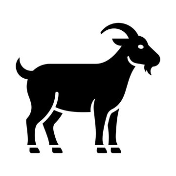 goat glyph icon