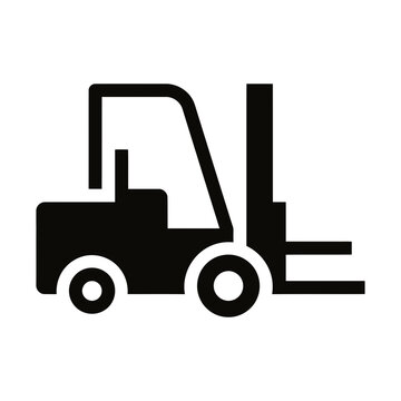 forklift glyph icon