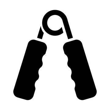hand strengthener exercise gear glyph icon