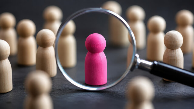 HRM or Human Resource Management, manager icon which is among staff icons for human development recruitment leadership and customer target, resume, interview. generate by AI