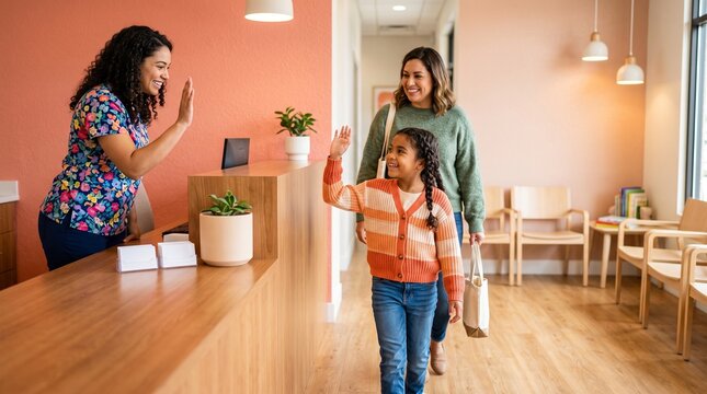 Young patient arrives confidently for a pediatric dental visit