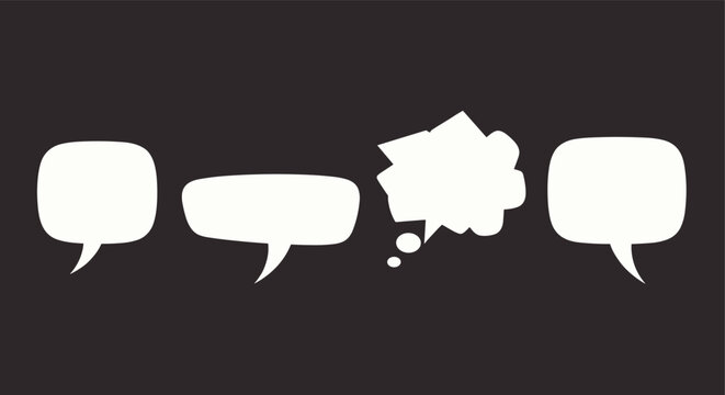 Abstract Speech Bubbles Illustration for Communication Concept.