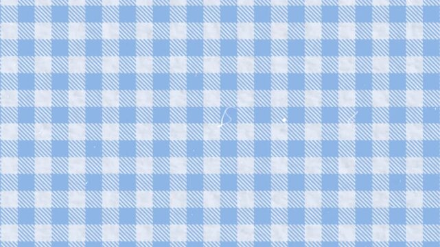 Blue and white gingham plaid motion background loop, classic checkered pattern backdrop for video editing, presentation, and digital media.