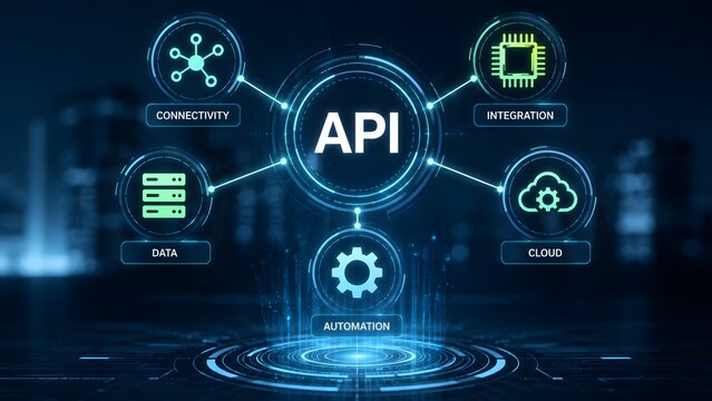 API Application Programming Interface Concept With Cloud Automation And System Integration