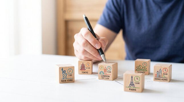 World clock hand pen time office person desk work home