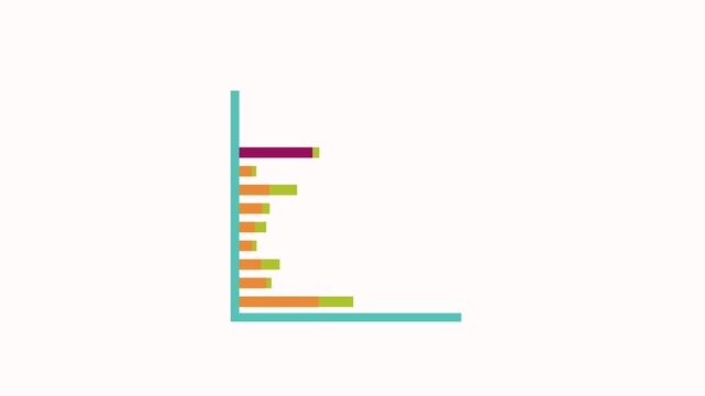 business graph illustration Animated Horizontal Bar Graph Infographic Graphic