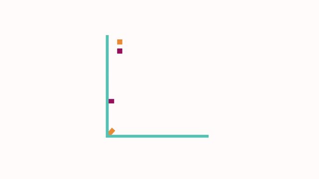  Multi-colored horizontal bar chart animation for data comparison. Ideal overlay for statistical presentations and corporate video