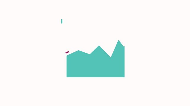 business graph icon Animated Area Chart Mountain Graph Business Analytics