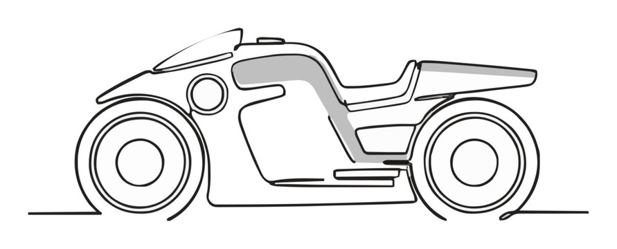 Tron lightcycle motorcycle side view vector art. Generative AI