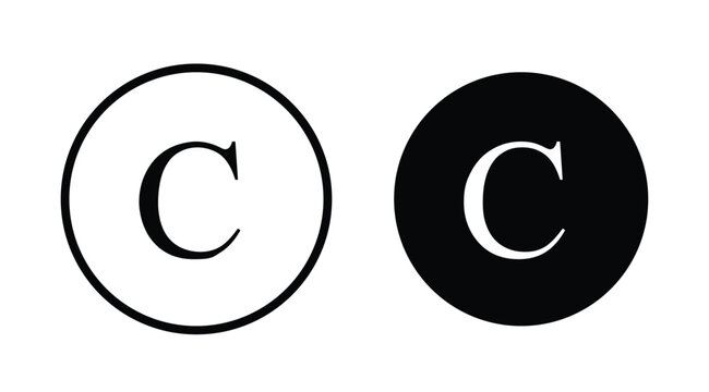 Copyright icon set for web