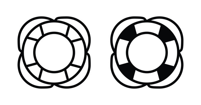 Life buoy icon set for web