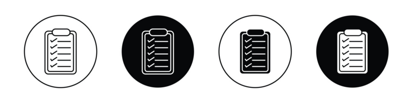List check icon set for web