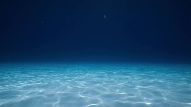 Luminous ocean background clear water surface calm wave pattern blue underwater depth serene abstract nature seascape horizon peaceful light reflection with marine scene and tranquil aquatic space