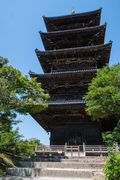 岡山県総社市備中国分寺五重塔聳塔