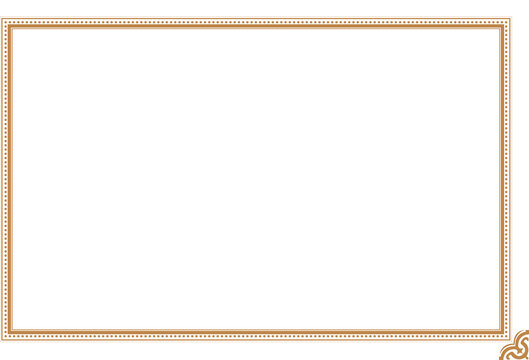 Gold Vintage Decorative Border Frame with Corner Ornament for Certificate and Banner. 3b