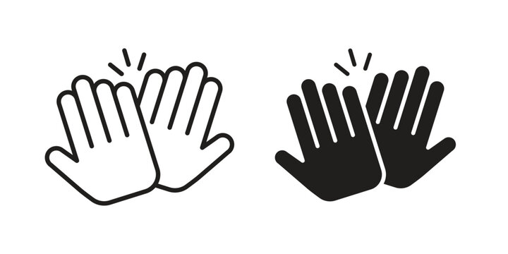 High Five icon editable pictograms collection