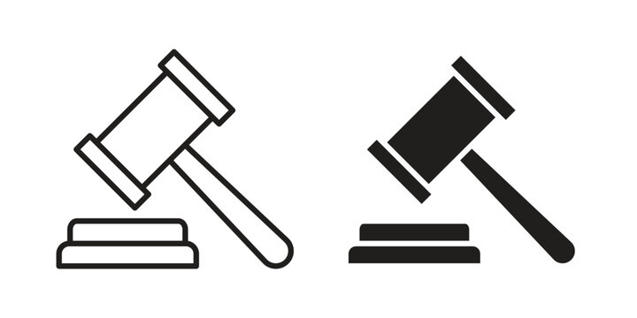 Gavel icon minimal graphic kit