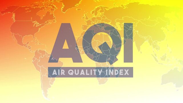 Air Quality Index Color Scale and Descriptor Infographic