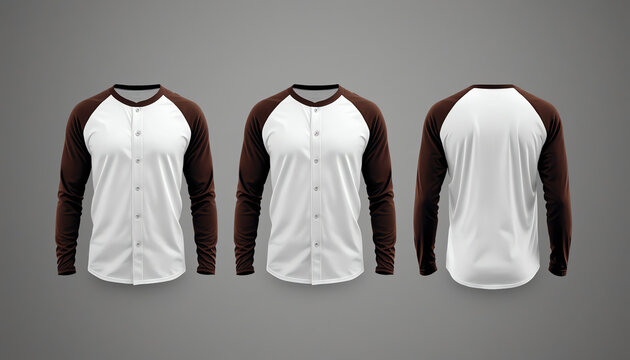 Short-sleeves raglan t-shirt mockup, 3d illustration, 3d rendering