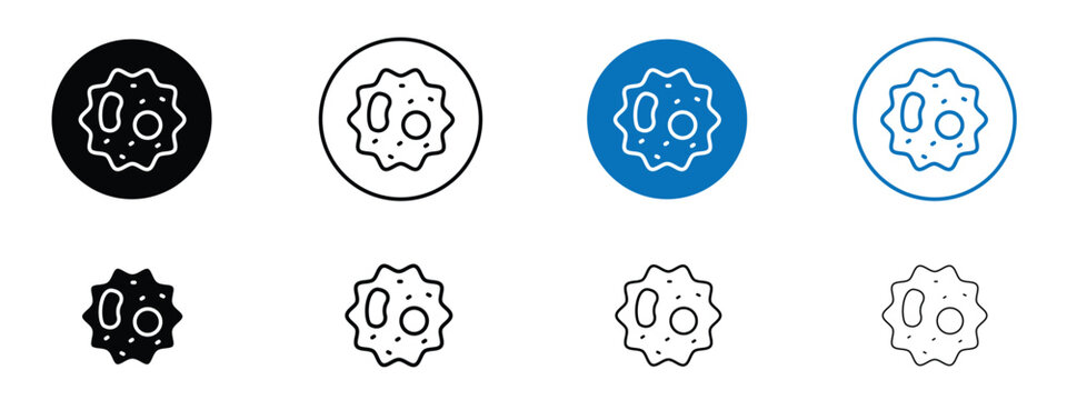 Microorganism icon solid symbols collection