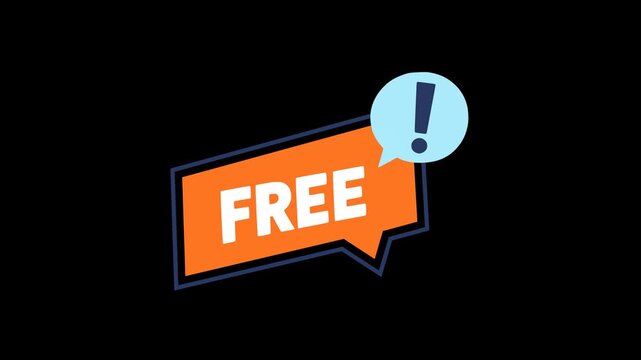 free promotion advertising banner label sale shopping animation HD 4K