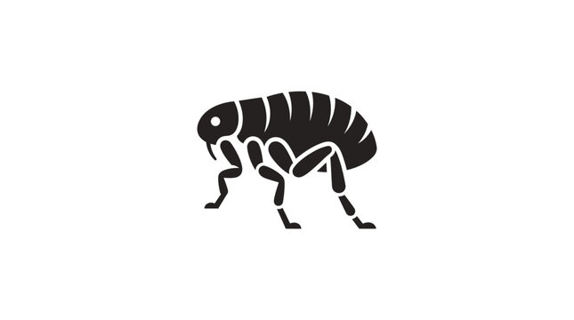 Flea Insect Silhouette Black Animal.