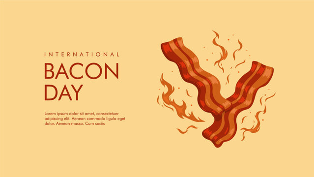 international bacon day background template