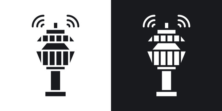 Control Tower icon vector illustrations series