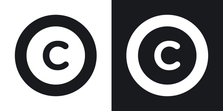 Copyright icon vector illustrations series