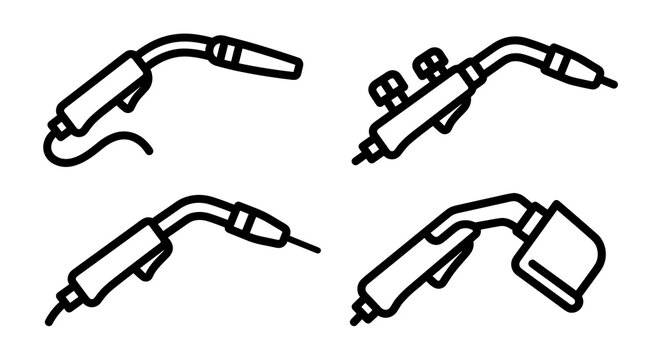 Welding torch tool set for industrial metalwork and fabrication