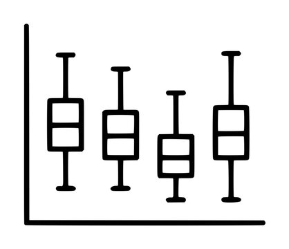Whisker Plot Vector Icon - Statistical Data Visualization Line Illustration for Charts and Graphs