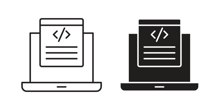 Display code icon simple artwork group