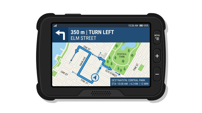 GPS Navigation Device Vector Illustration