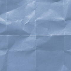Fototapeta premium Soft blue wrinkled paper texture with subtle folds and creases