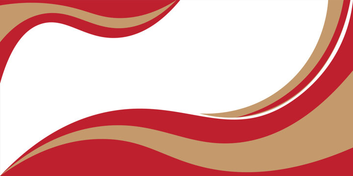 Abstract Red and Gold Wave Business Card Background Vector Illustration Corporate Header Border
